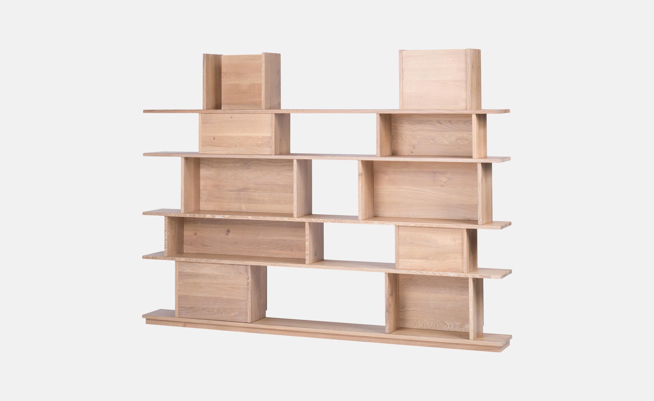 Etagere design chene massif huile