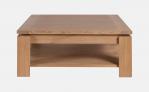 Table basse carre en chene huilee