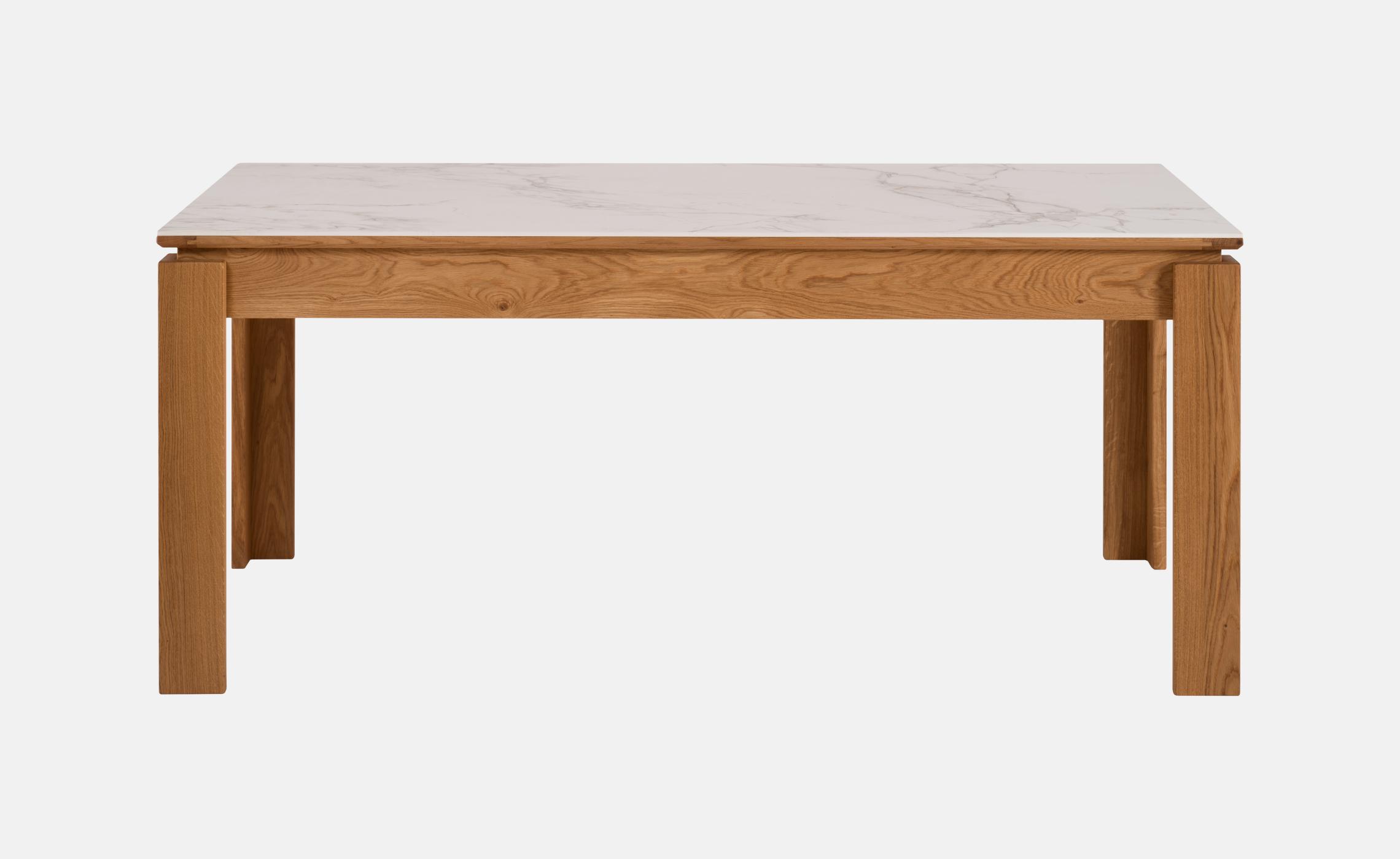 Table chene plateau ceramique marbre